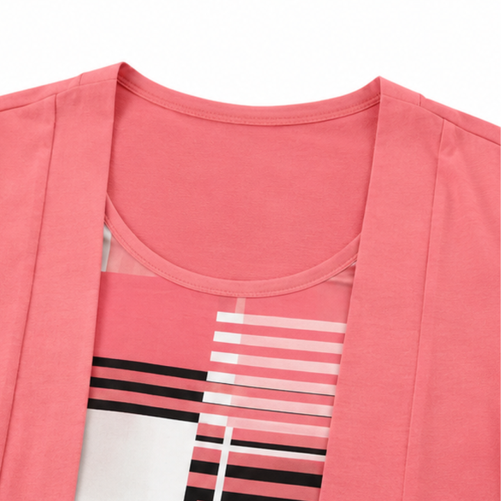 Layerlyn – Colour Block Tank And Cardigan Set