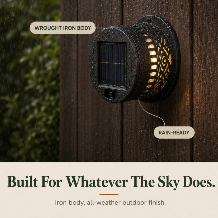 Lumara™ – Solar Mandala Wall Light Outdoor Garden Fence Projector
