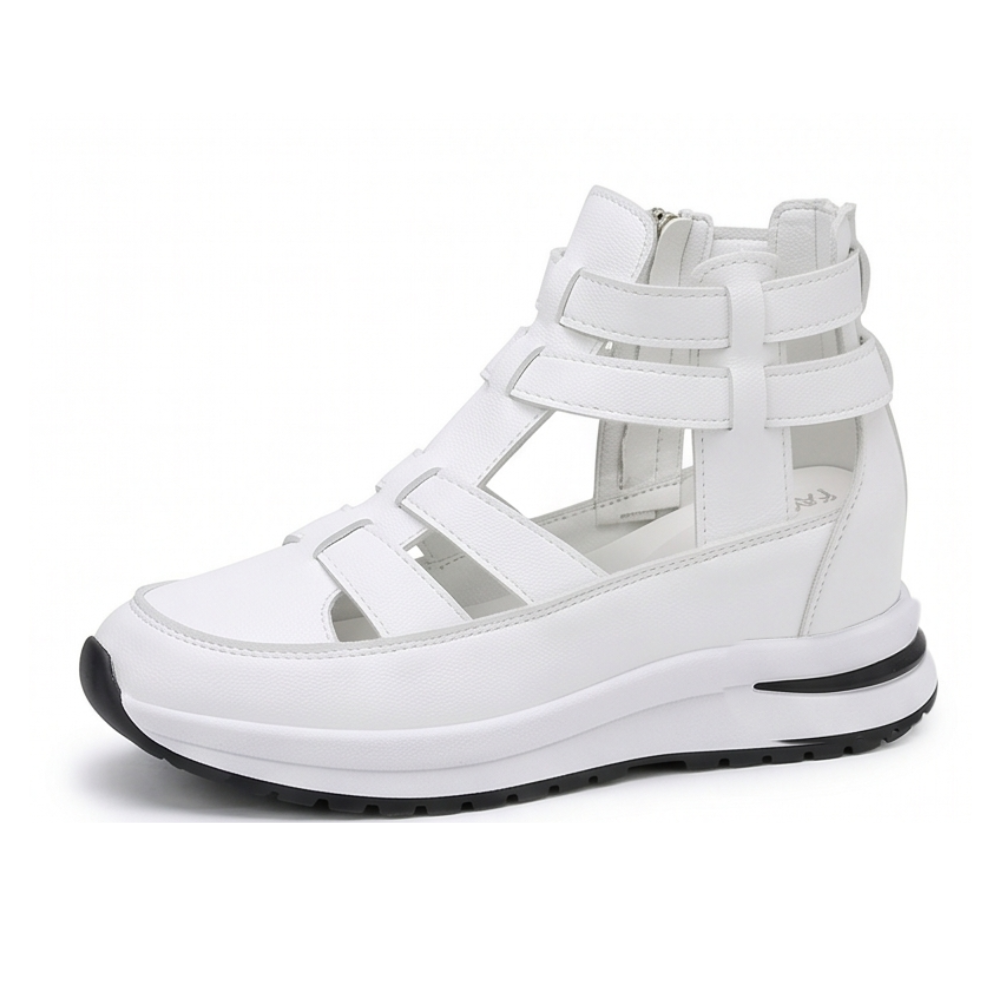 Veluna – Caged Wedge Sandals with Hidden Platform