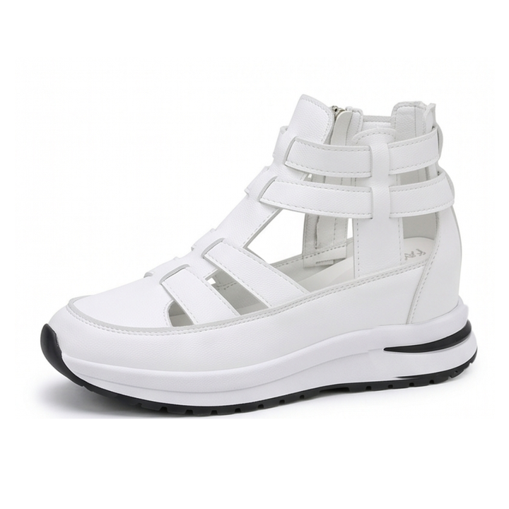 Veluna – Caged Wedge Sandals with Hidden Platform