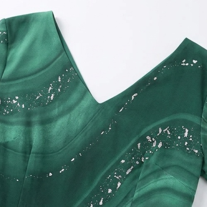 Osyla – Women's Flowing Marbled Midi Dress