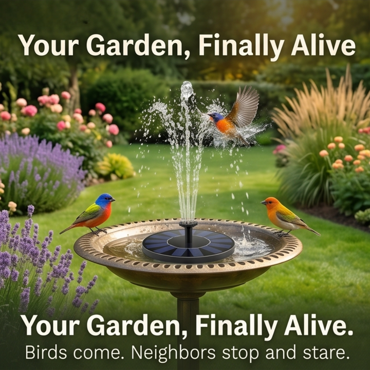 Voalsz – Drop-In Solar Fountain for Birdbaths