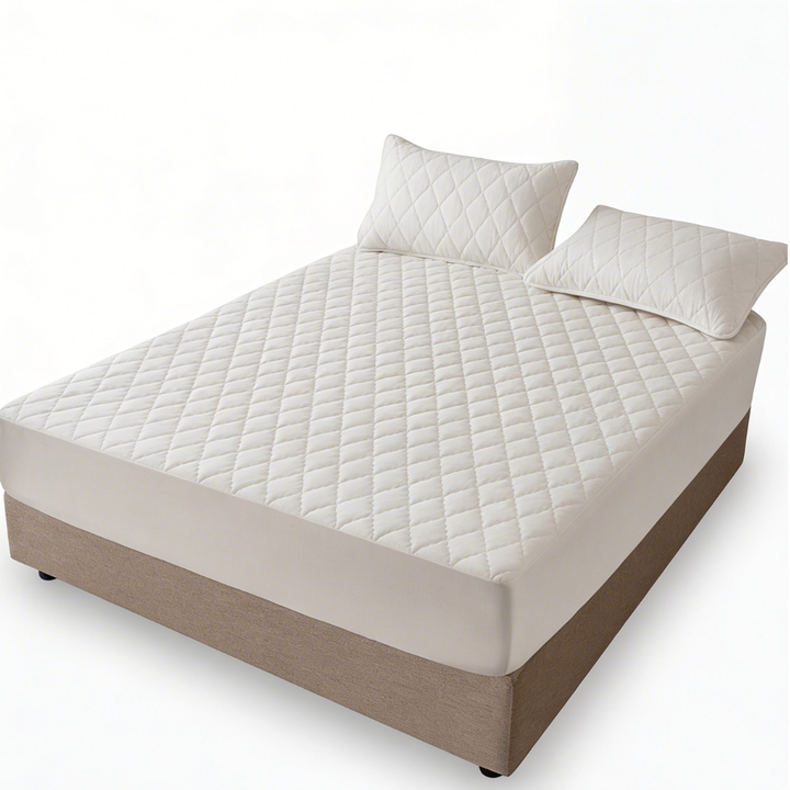 Slumbelle™ – Waterproof Quilted Mattress Cover & Pillowcase Set