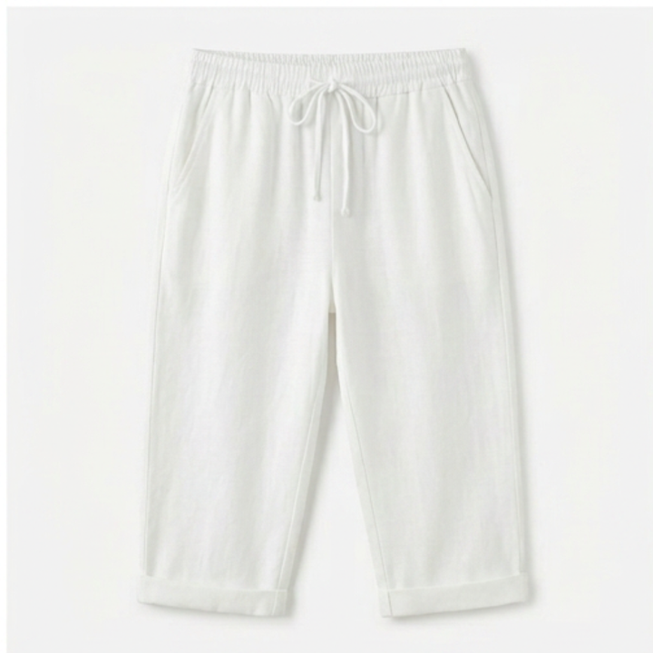 Solenna™ – Cotton-Linen Drawstring Capri