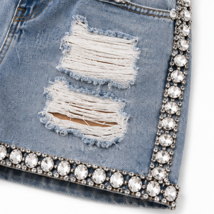 Suncrest – Rhinestone Denim-look Shorts That Don't Look Cheap Up Close