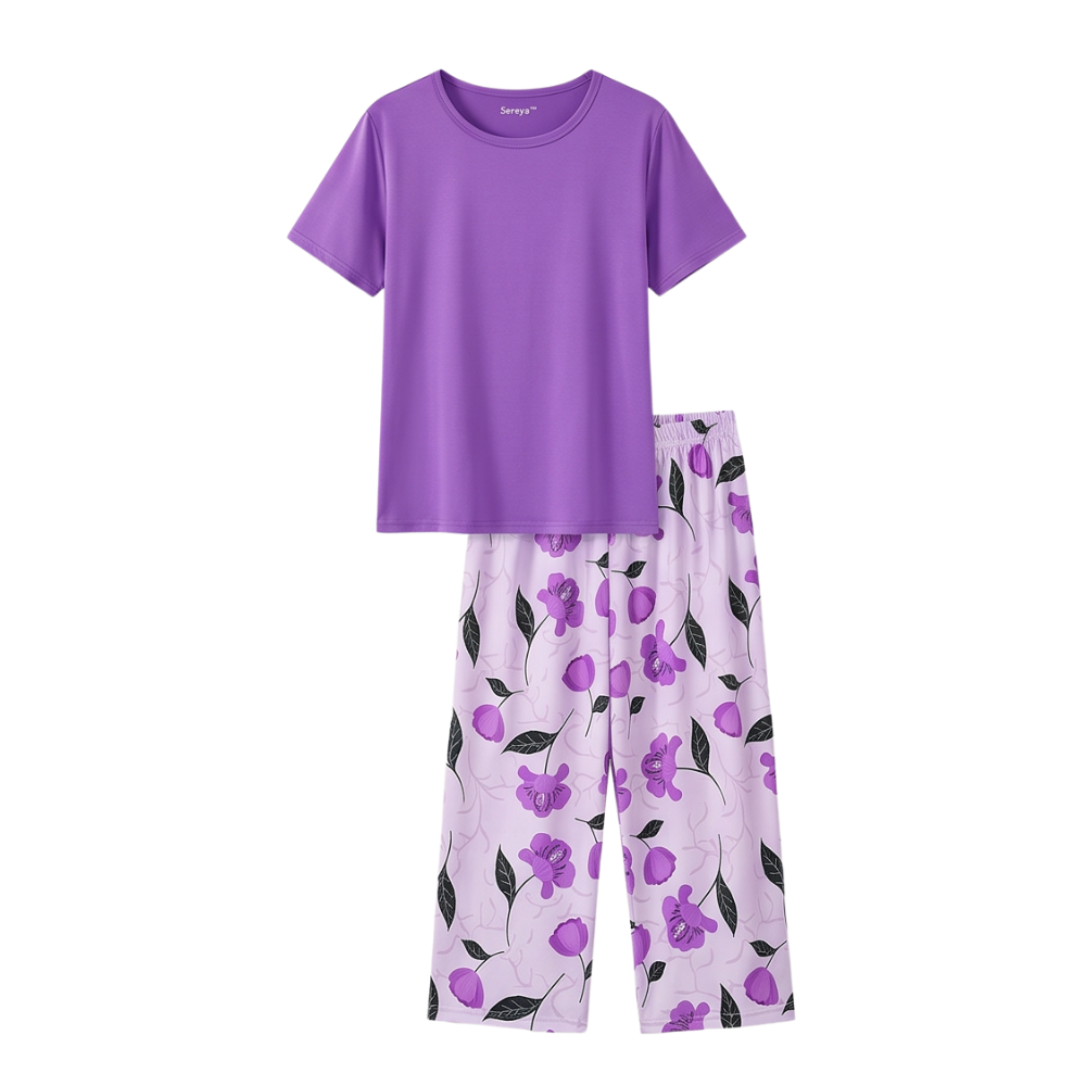 Sereya – Women's Breezy Floral Capri Pajama Set