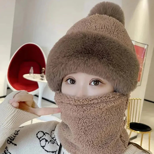 Frozelle™ – Plush Winter Hat & Neck Warmer Set (50% Off)