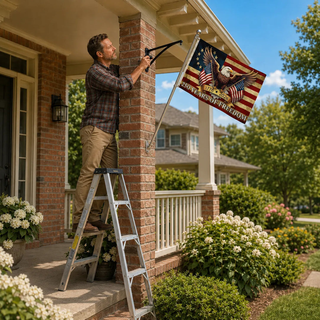 Eaglemark – 250 Years of Freedom American Flag, 1776-2026 Bald Eagle Betsy Ross Banner, Outdoor