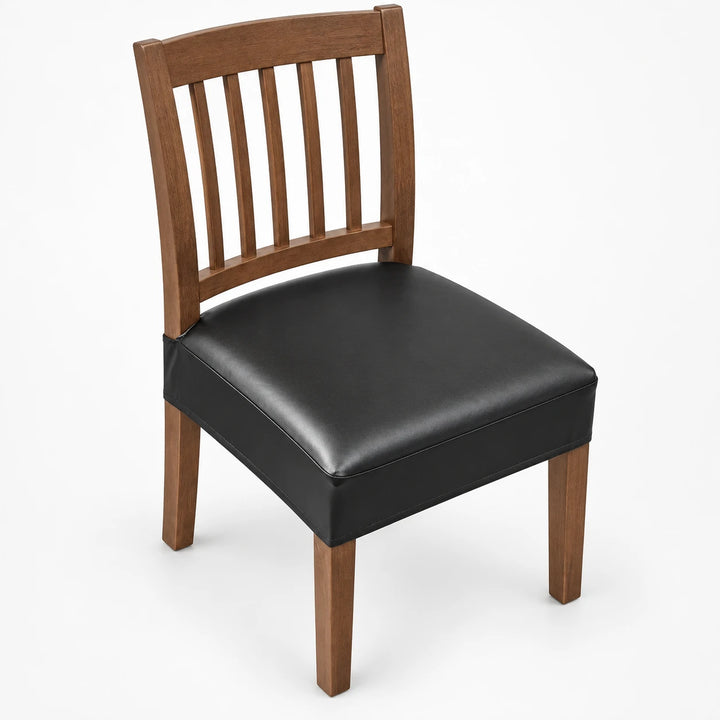 SeatSleek – Stretch PU Leather Dining Chair Seat Cover (4-piece set)
