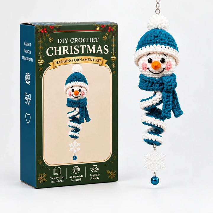 Snowmerry – Crochet Snowman Ornament Kit
