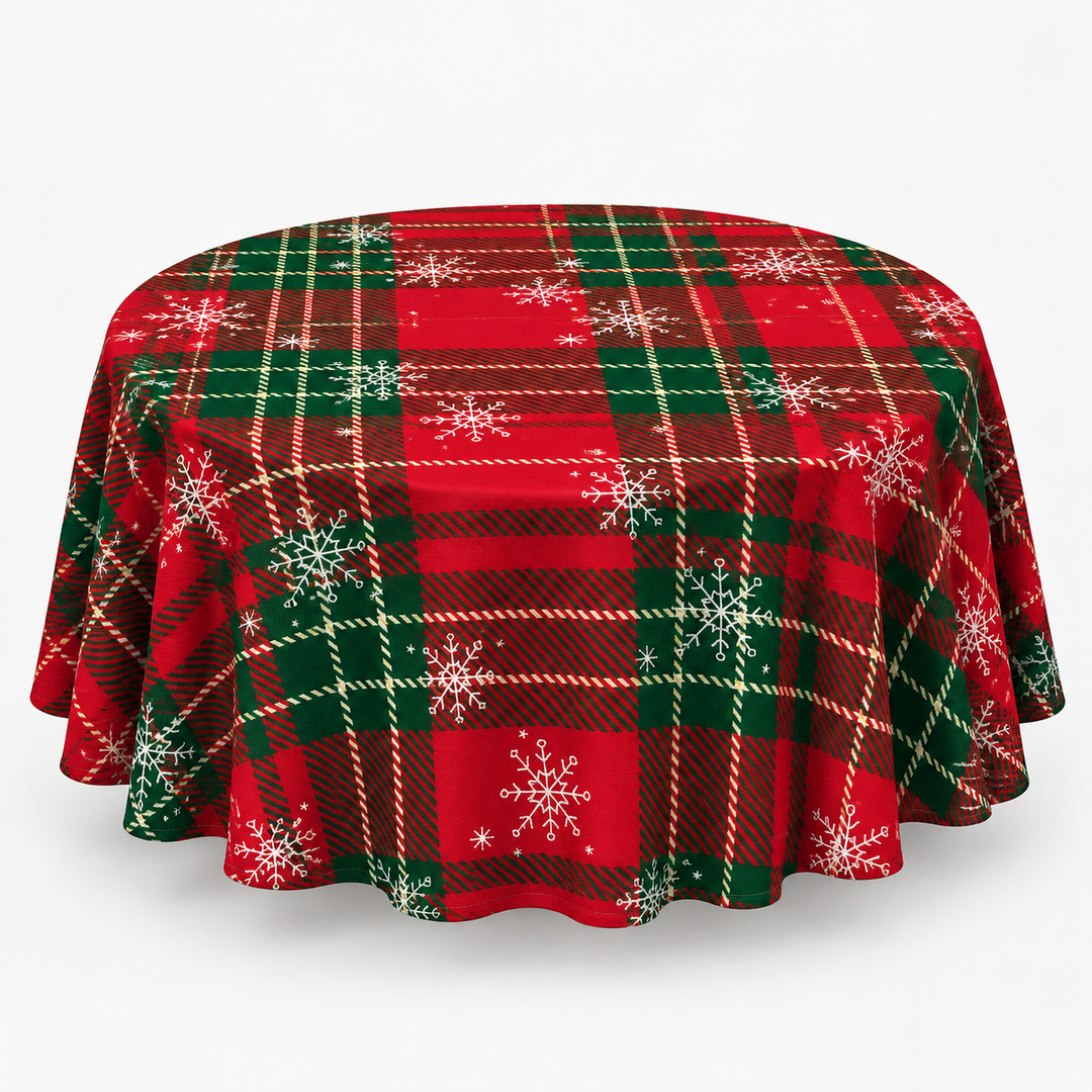 Holly & Hearth – Red Bow Printed Christmas Tablecloth
