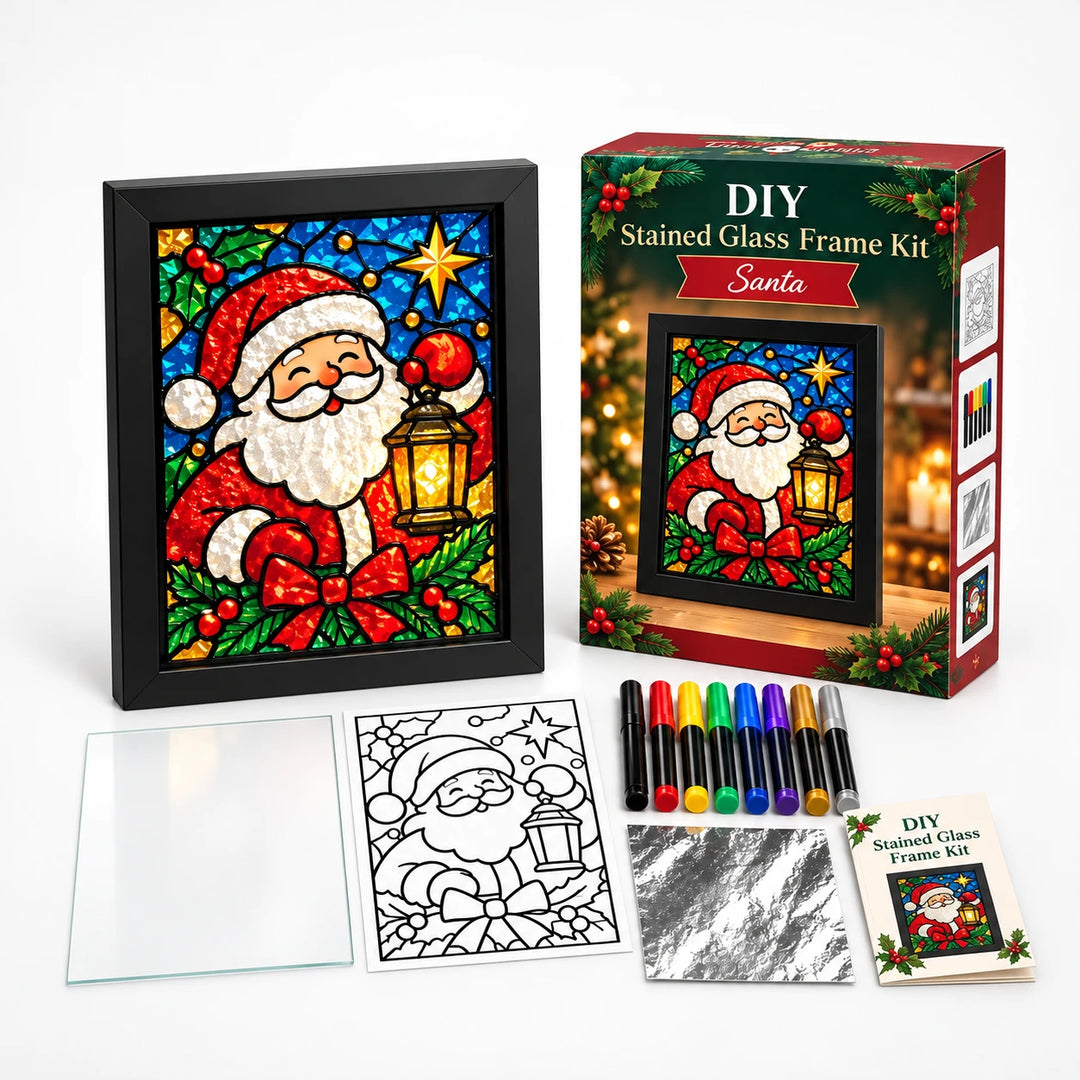 NoelGlow – Foil-Backed Christmas Stained Glass Art Kit