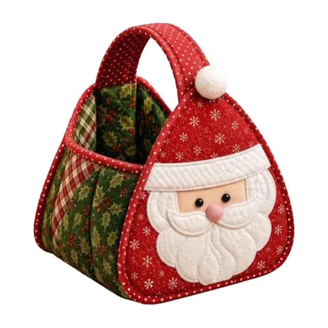 Holly & Stitch – Santa Appliqué Quilted Sewing Basket Kit