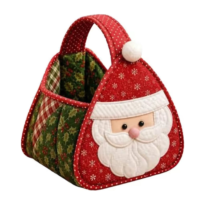Holly & Stitch – Santa Appliqué Quilted Sewing Basket Kit