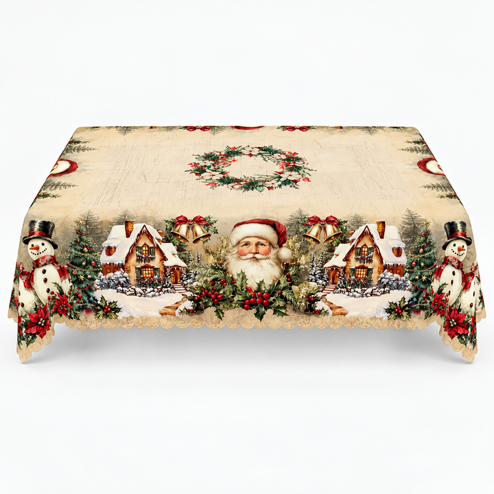 Noelora – Embossed Christmas Print Tablecloth
