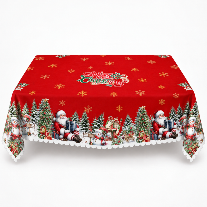 Noelora – Embossed Christmas Print Tablecloth