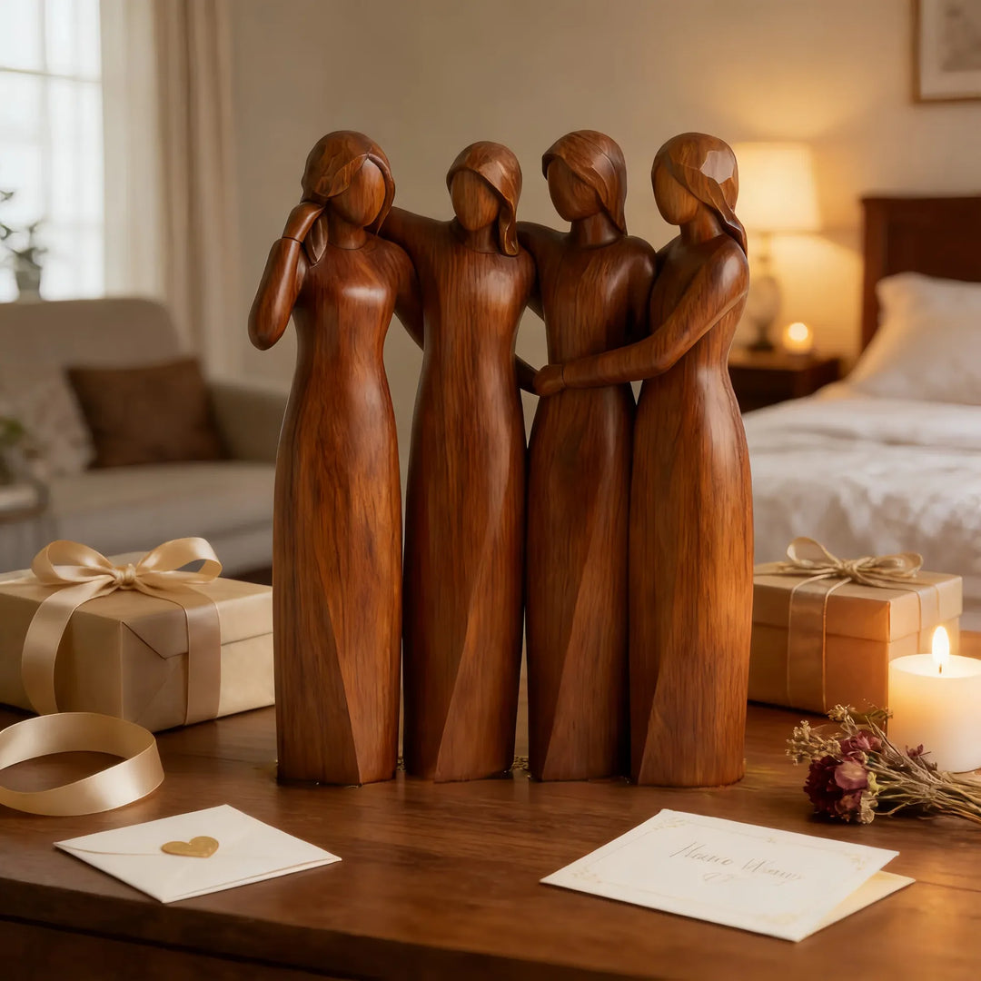 Heartwoven – Heart-Hand Resin Friendship Sculpture