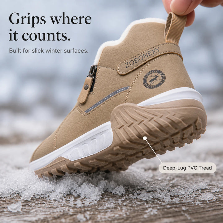 Frostelle – Fleece-Lined Zip Ankle Winter Boots