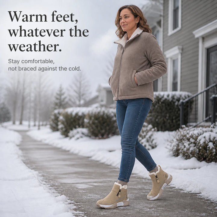 Frostelle – Fleece-Lined Zip Ankle Winter Boots