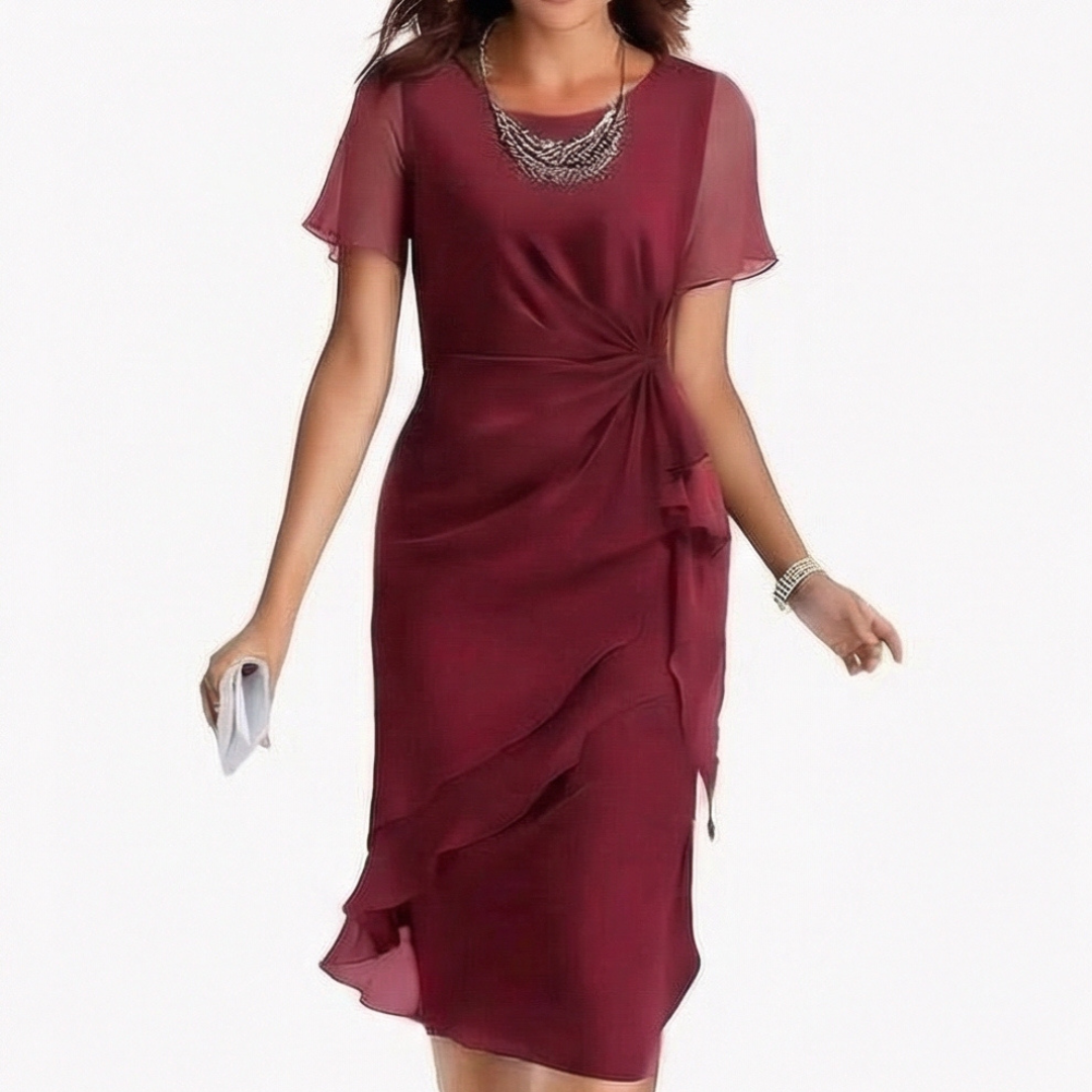 Velara™ – Gathered Twist Waist Dress