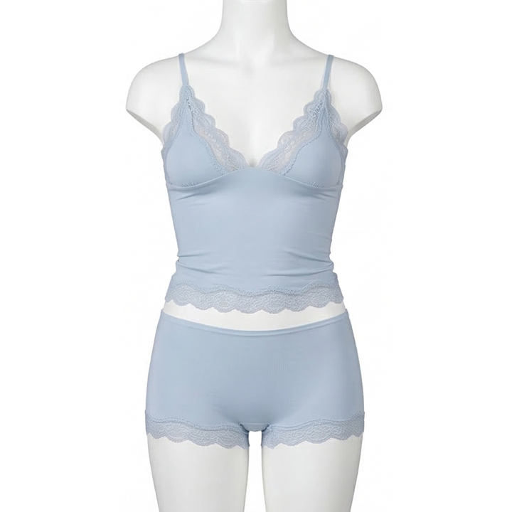 Lunaire - Seamless Lace Camisole and Boxer Brief Set