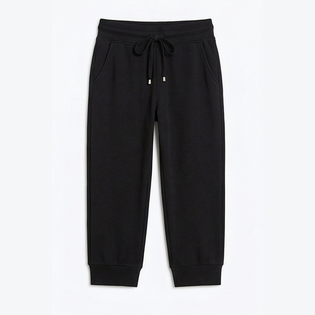 Lunara™ – Soft Cotton Drawstring Capri Joggers