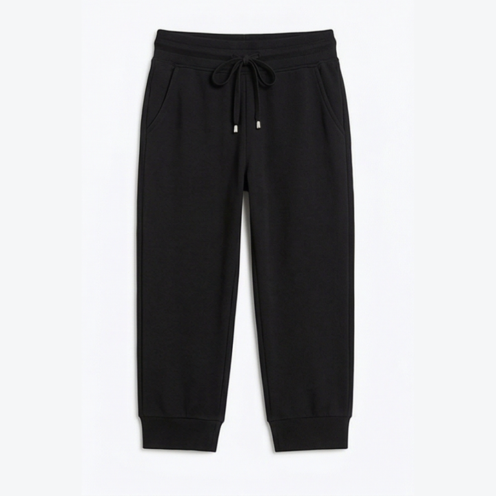 Lunara™ – Soft Cotton Drawstring Capri Joggers