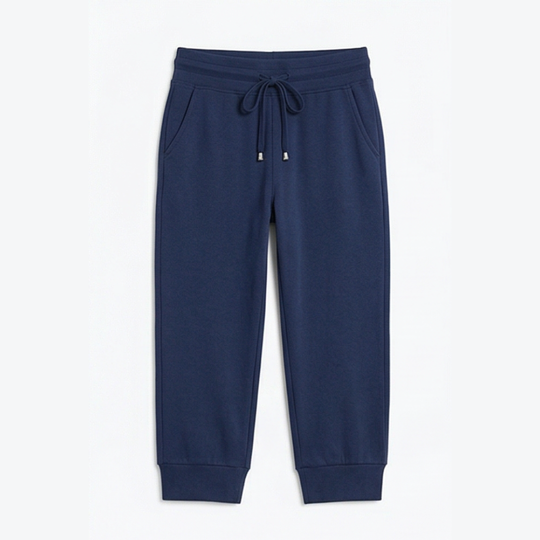 Lunara™ – Soft Cotton Drawstring Capri Joggers