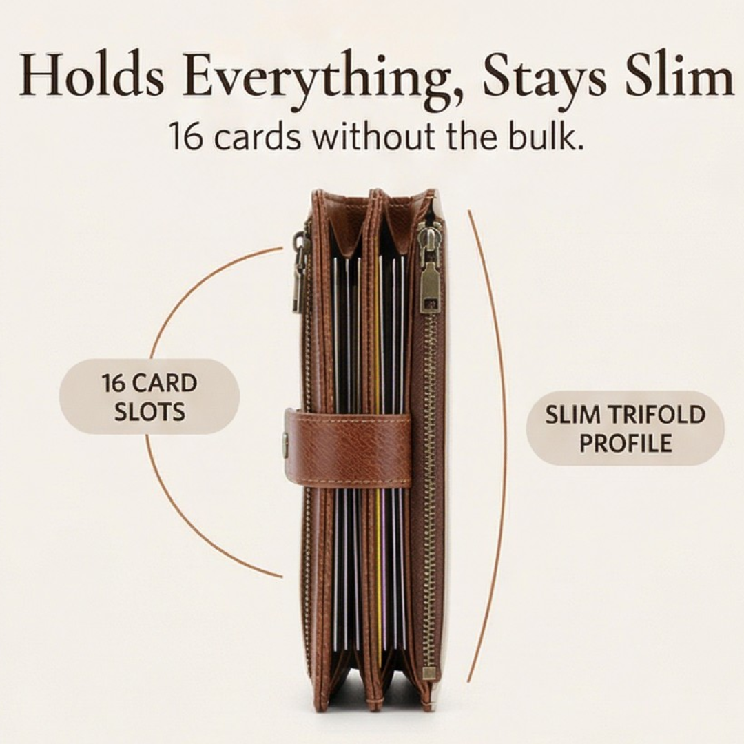 Tessara™ – Vintage RFID Trifold Wallet
