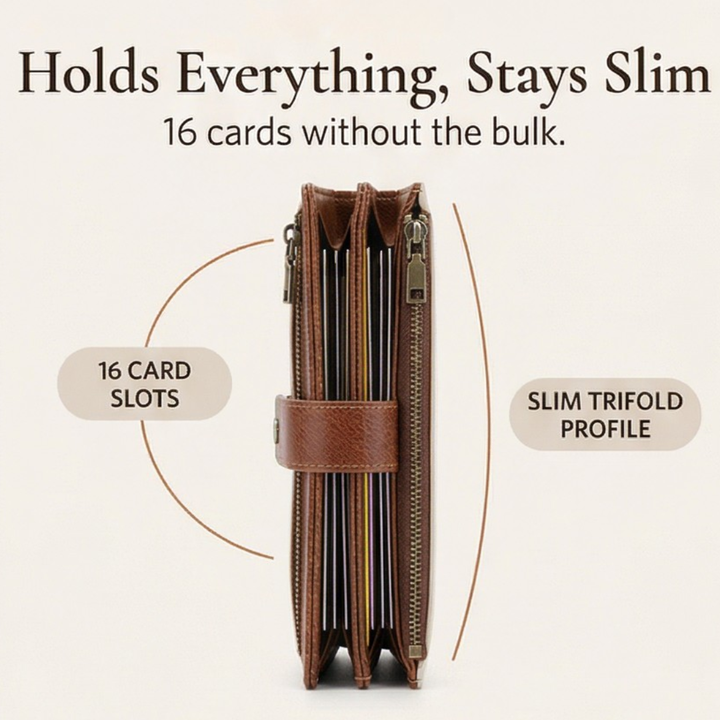 Tessara™ – Vintage RFID Trifold Wallet
