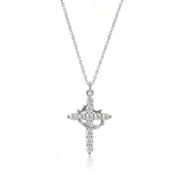 Crovana – Cross and crown faith pendant