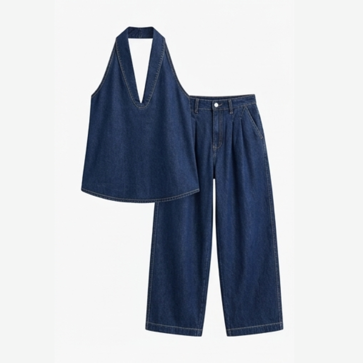 Rivella – Washed Denim Two Piece Summer Set