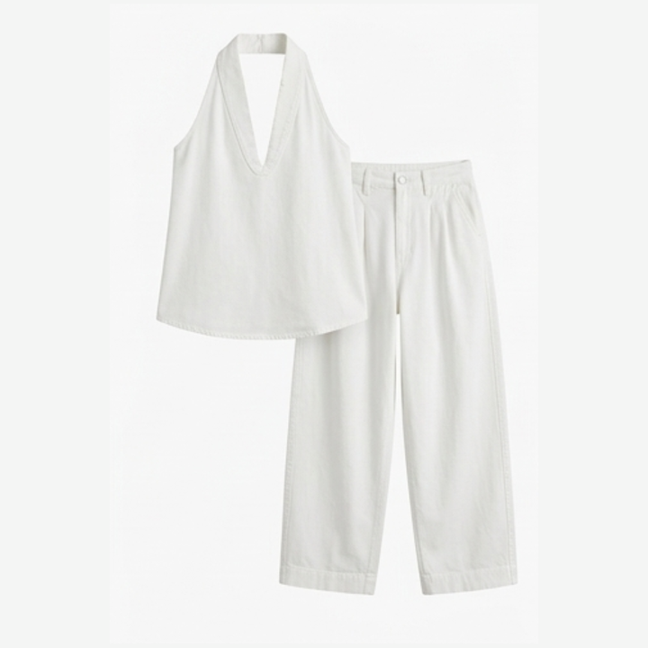 Rivella – Washed Denim Two Piece Summer Set