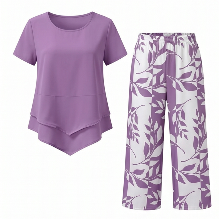 Lunavia – Asymmetric Tunic and Wide Leg Pants Set