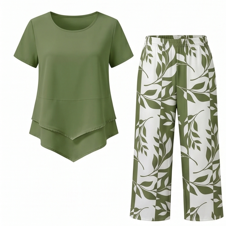 Lunavia – Asymmetric Tunic and Wide Leg Pants Set