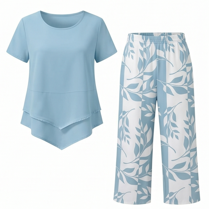 Lunavia – Asymmetric Tunic and Wide Leg Pants Set