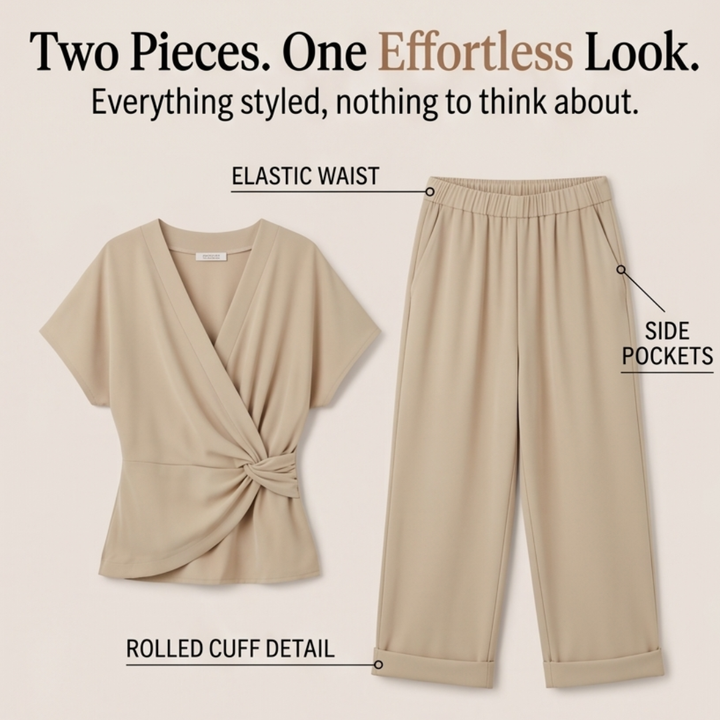 Florenza™ – Wrap-Front Two-Piece Set