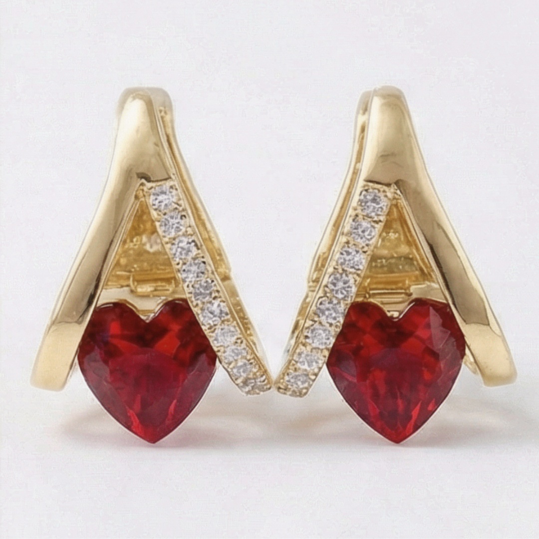 Lunavia – V-Frame Heart Earrings
