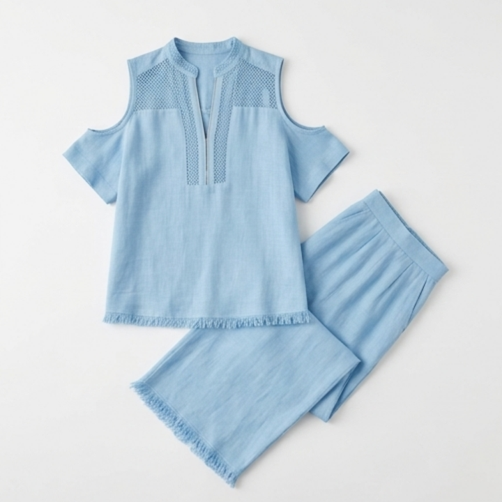 Soléva – Women's Crochet Linen Vacation Set