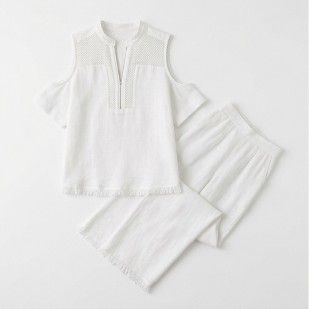 Soléva – Women's Crochet Linen Vacation Set