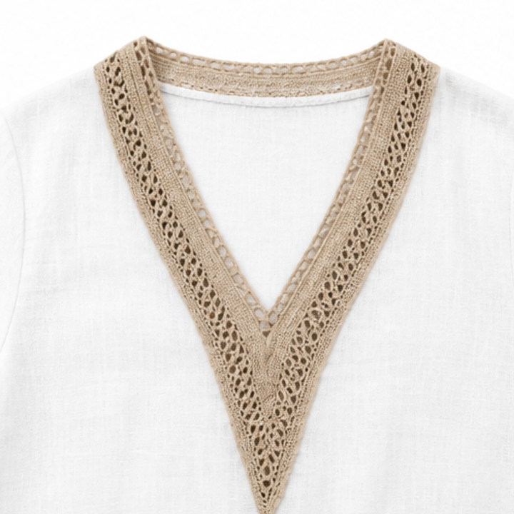 Lunavia – Women's Crochet V-Neck Set