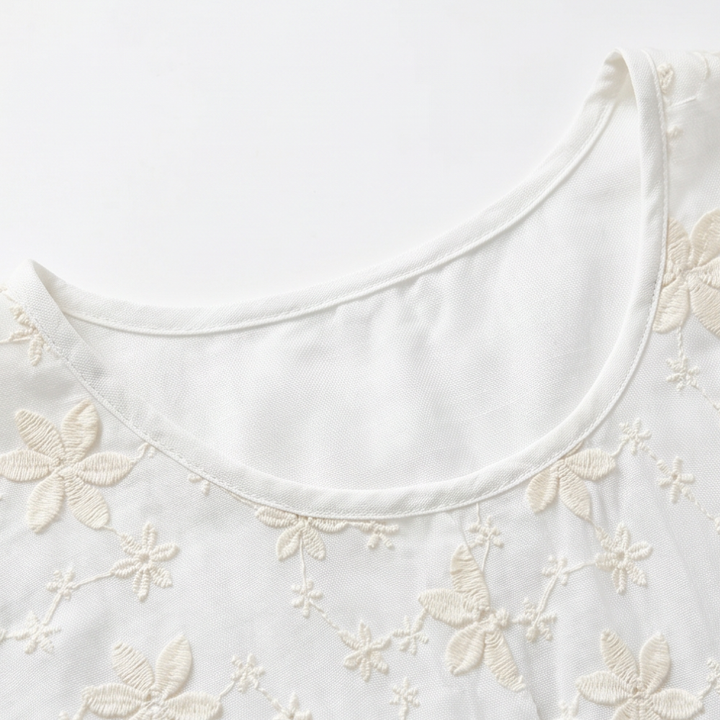 Floralé – Women's Embroidered Floral Peplum Blouse