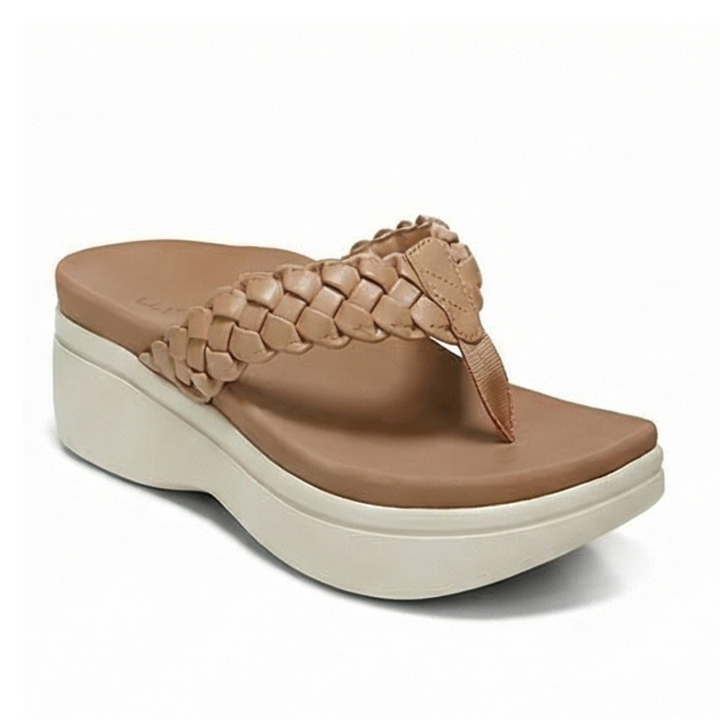 Soléna - Braided Platform Sandal for All Day Comfort
