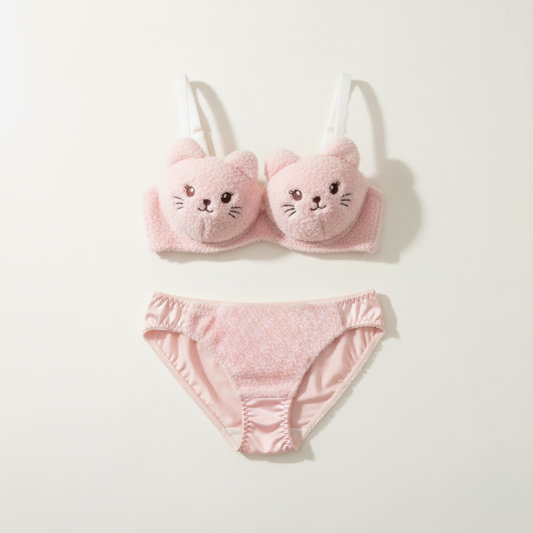Cozyelle™ – Soft Plush Cute Lingerie Set