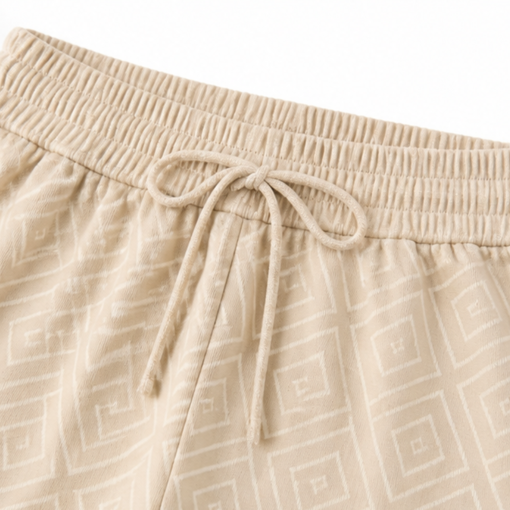 Lunavia – Women's Collared Two-Piece Set with Wide-Leg Pants