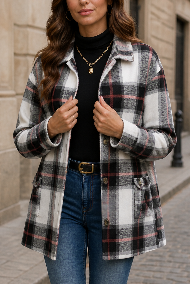 Shackston – Plaid Relaxed-Fit Shirt Jacket