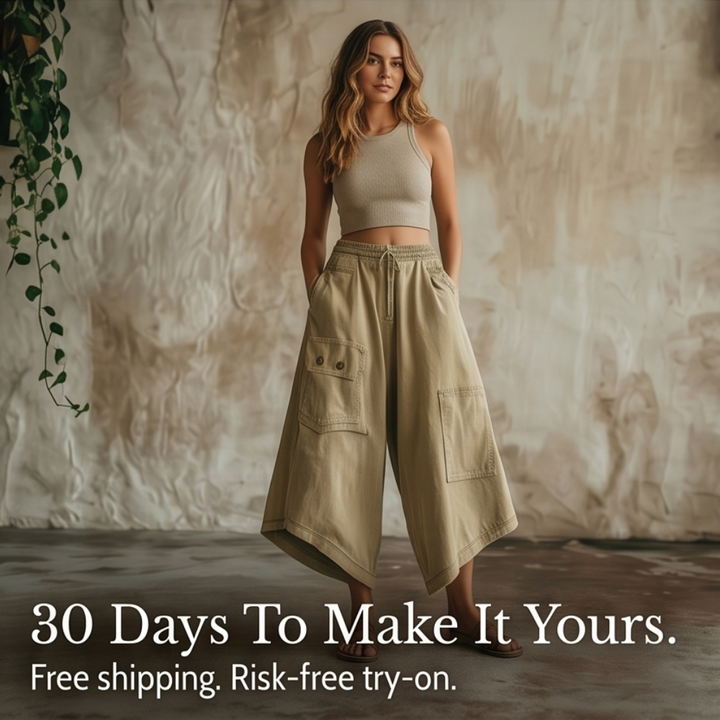 Wearbella – Women's Wide-Leg Cargo Culottes