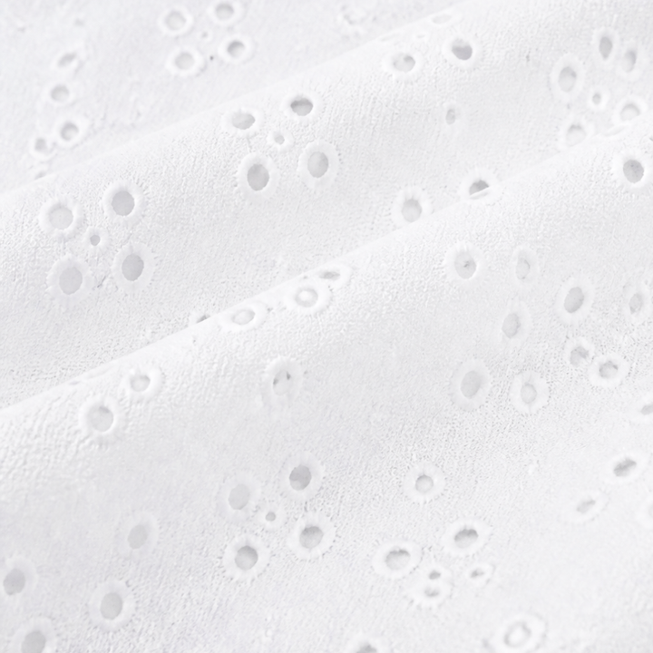 Veluna™ – Lightweight Eyelet Open-Front Cardigan for Women, 3/4 Sleeve Ruffle Hem Summer Layer
