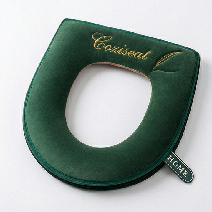Coziseat – Soft Velvet Toilet Seat Cover with Zipper