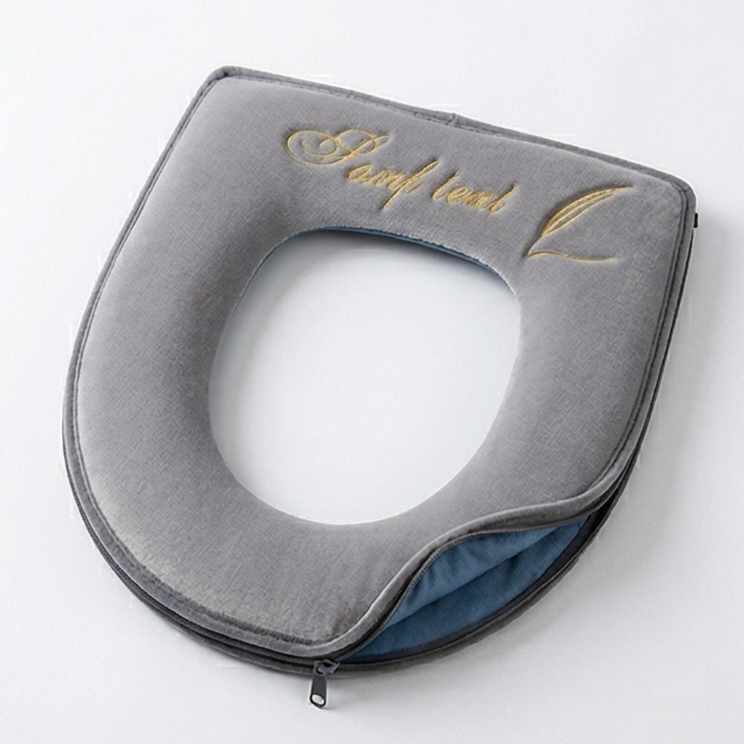 Coziseat – Soft Velvet Toilet Seat Cover with Zipper